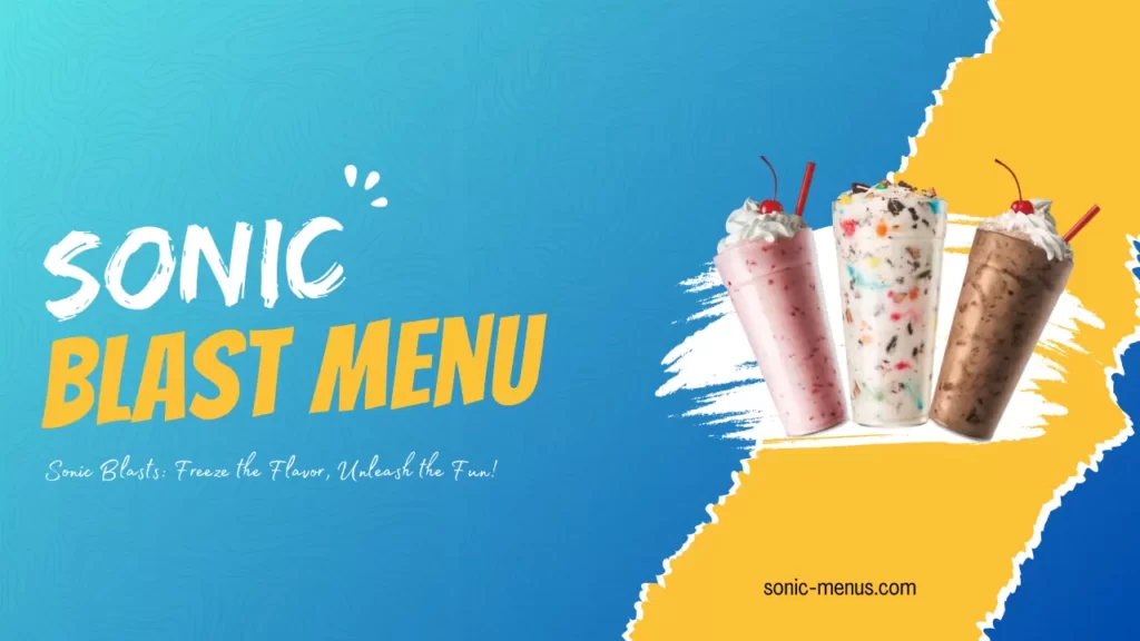 Sonic Blast full menu