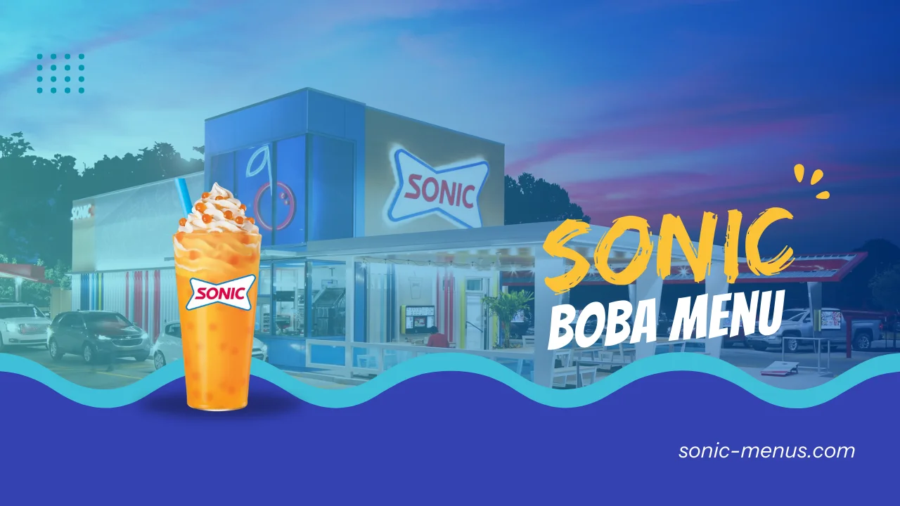 Sonic boba menu